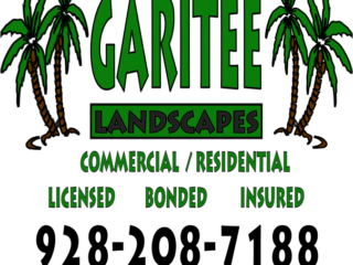 Garitee Landscapes and Bobcat Services info with logo